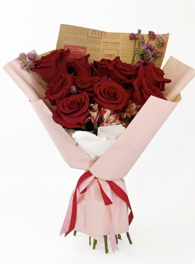 Ramo de 10 rosas importadas 