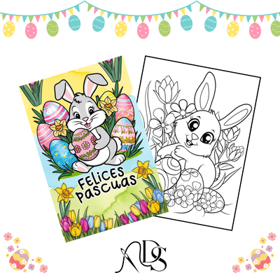 Librito para pintar x6 diseños pascuas