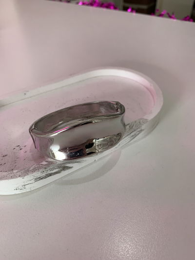 BRAZALETE PULSERA DAM PLATEADO 6CMD