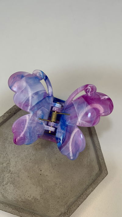 MARIPOSA ESTILO MÁRMOL AZUL Y LILA