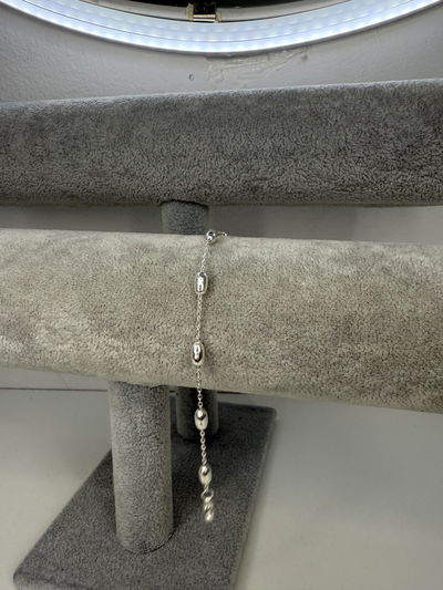 PULSERA  (20cm)DE ACERO BLANCO 