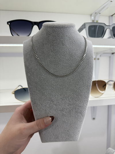 CHOKER GRUMET FACETADO 35-40CM ACERO QUIRÚRGICO