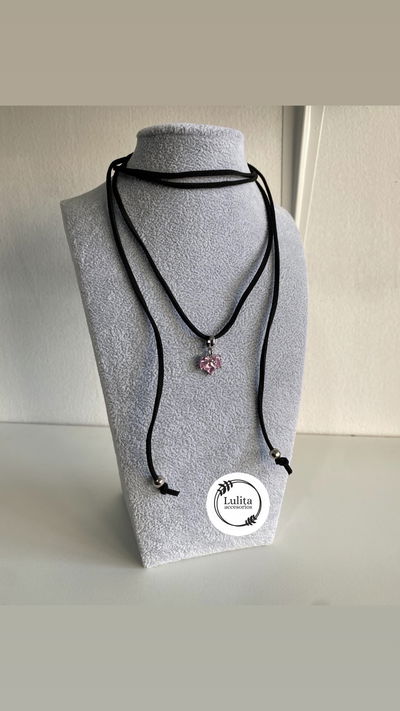CHOKER CORAZON ROSA 