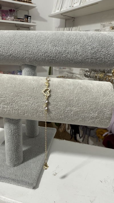 PULSERA CORAZON ACERO DORADO (18-20CM)