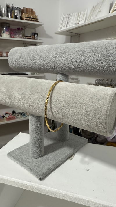 Esclava torzada acero dorado (6,5 CMD)