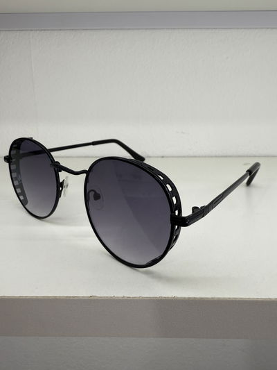 Gafas Round Metal uv400 Total negro  