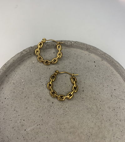 ARGOLLAS CADENA ACERO DORADO