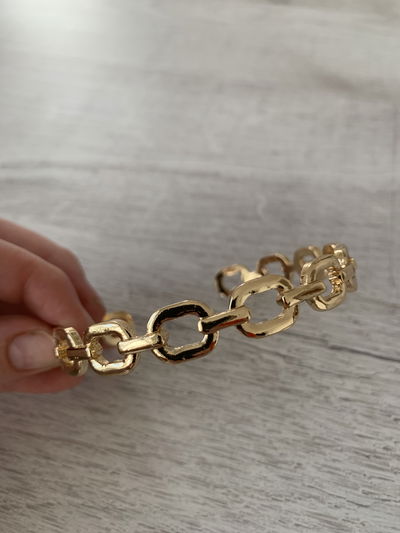 BRAZALETE DE FANTASÍA CADENA DORADO