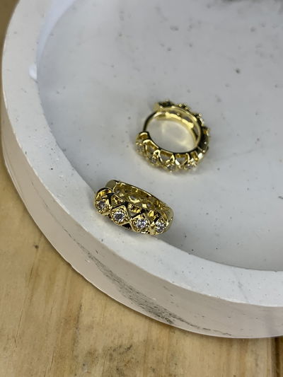 ARGOLLAS PARIS ROMB 4MM-1.3CMD ACERO DORADO