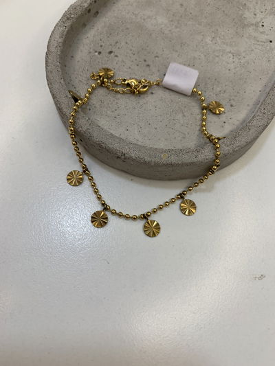 PULSERA REGULABLE ACERO DORADO (18 a 21 cm )