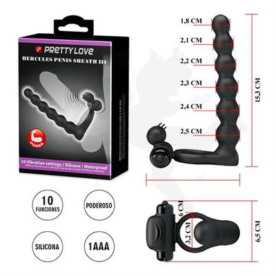 Anillo Con Vibrador Para Doble Penetracion PL