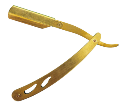 Navaja acero dorado