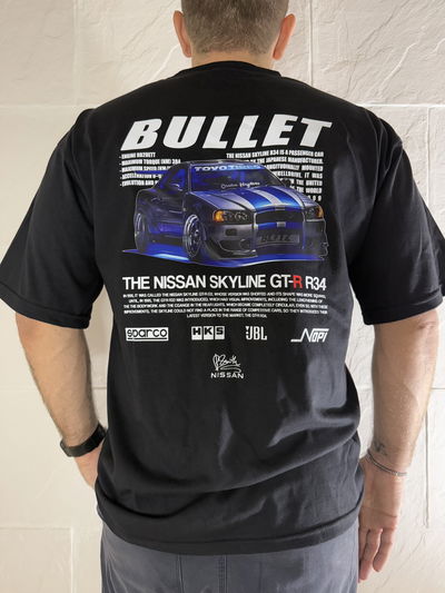 Remera Oversize Nissan Skyline Bullet