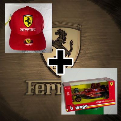 Combo Gorra y Auto ferrari