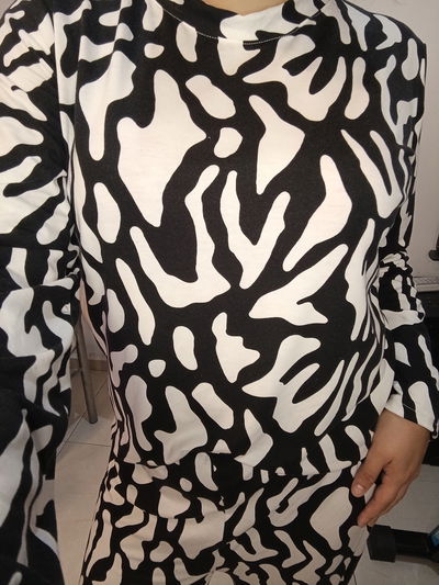 Pijama dama black and white