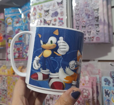 Taza plastica sonic / minecraf