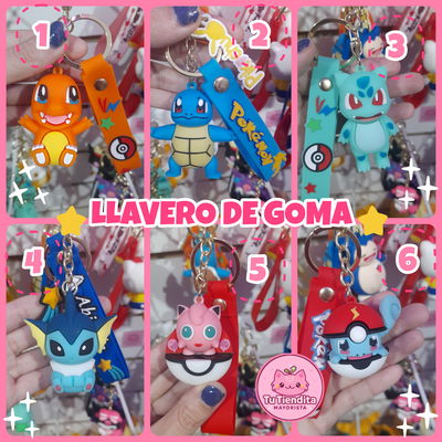 Llavero de goma pokemon