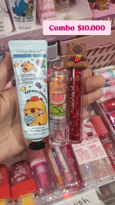 Set beauty capybarra y Labubu