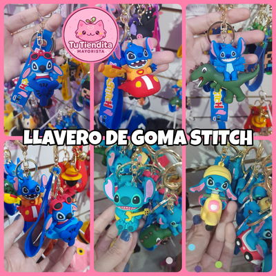 Llaveros de goma stitch