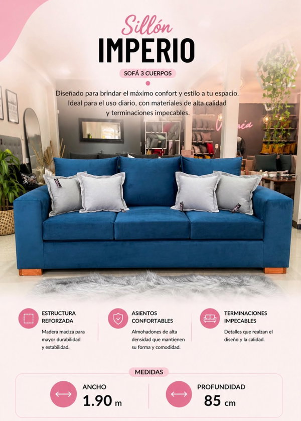 Sillon tres cuerpos - Modelo IMPERIO 