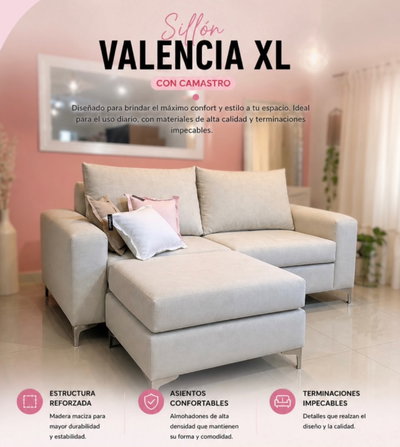 SILLON DOS CUERPOS - VALENCIA XL CON CAMASTRO