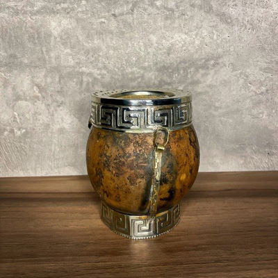 Mate Imperial Criollo EXCLUSIVO, Virola Alpaca, Base Alpaca. - Modelo 1
