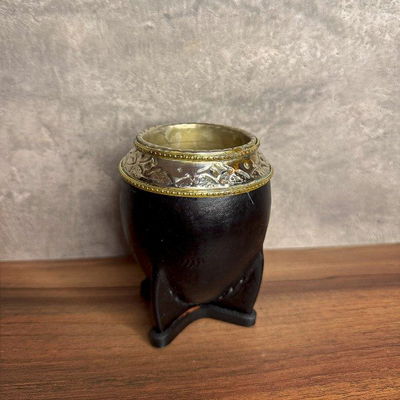 Mate Torpedo EXCLUSIVO, Virola Alpaca, Doble ARO, Cuero Liso - Modelo 3