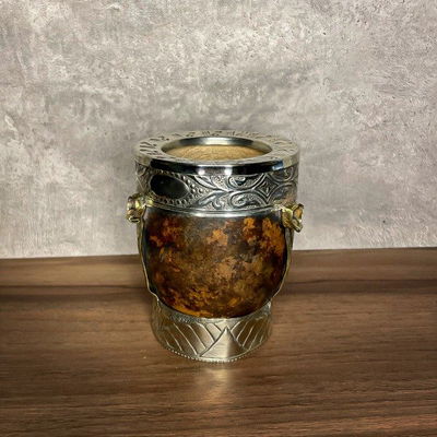 Mate Imperial Criollo EXCLUSIVO, Virola Alpaca, Base Alpaca. - Modelo 2