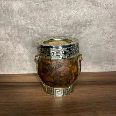 Mate Imperial Criollo EXCLUSIVO, Virola Alpaca, Base Alpaca. - Modelo 4