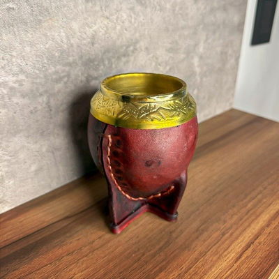Mate Torpedo PREMIUM, Virola Bronce, Cuero Liso - Modelo 5
