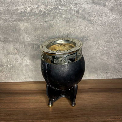 Mate Imperial PREMIUM, Virola Alpaca, Cuero Liso, Base - Modelo 37 DESCRIPCIÓN