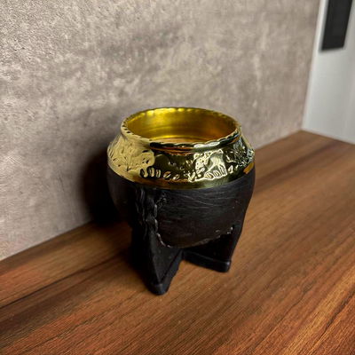Mate Torpedo PREMIUM, Virola Bronce, Cuero Liso - Modelo 6