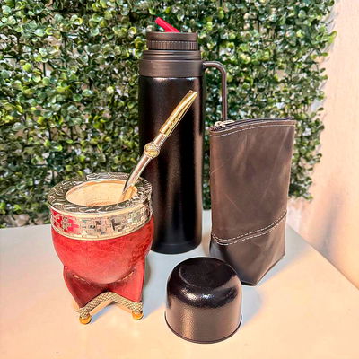 COMBO 103 - Mate Imperial, Termo, Yerbera y Bombillón