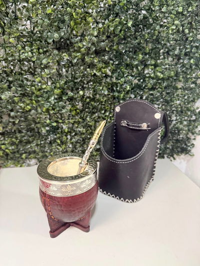 PROMO 10 - Mate Imperial, Bombillón + Porta Mate para Auto de REGALO.