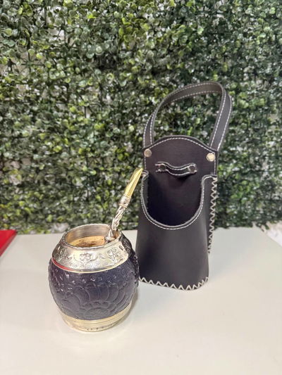 PROMO 2 - Mate Torpedo ROMA, Bombillón + Porta Mate para Auto de REGALO.