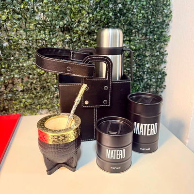 PROMO 21 - Mate Imperial, Termo, Bombillón, SET LATAS + Canasta Matera de REGALO