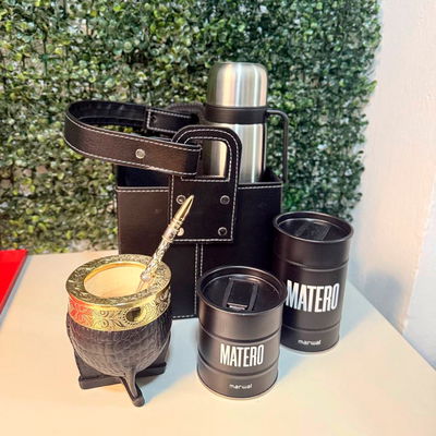 PROMO 25 - Mate Imperial, Termo, Bombillón, SET LATAS + Canasta Matera de REGALO