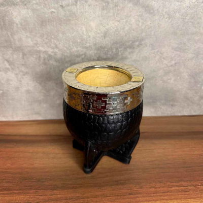 Mate Imperial PREMIUM, Virola Alpaca, Apliques, Cuero CROCCO - Modelo 4