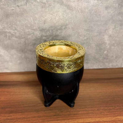 Mate Imperial PREMIUM, Virola Bronce, Cuero LISO - Modelo 6