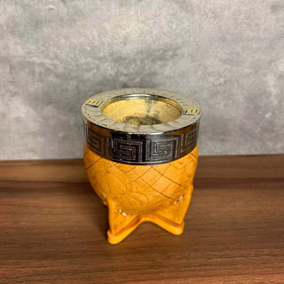 Mate Imperial PREMIUM, Virola Alpaca, Apliques, Cuero Labrado - Modelo 25