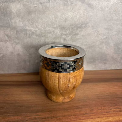 Mate Imperial ALGARROBO Virola Alpaca - Modelo 5