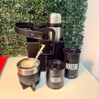 PROMO 24 - Mate Imperial, Termo, Bombill贸n, SET LATAS + Canasta Matera de REGALO