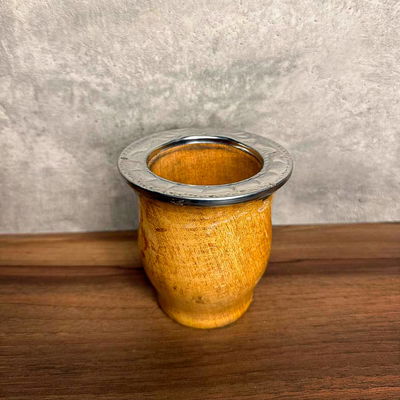 Mate Camionero ALGARROBO, Virola Alpaca - Modelo 1