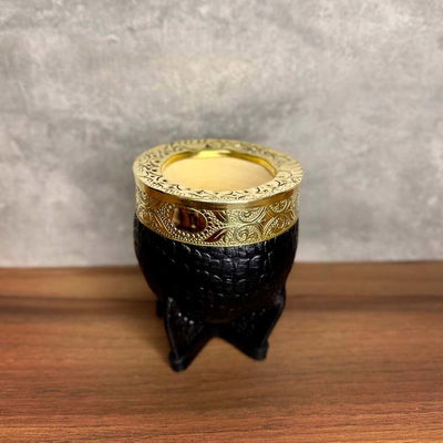 Mate Imperial PREMIUM, Virola Bronce, Cuero CROCCO - Modelo 1