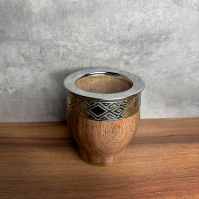 Mate Imperial ALGARROBO Virola Alpaca - Modelo 3