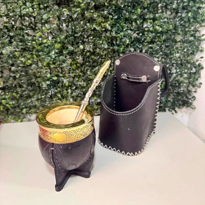 PROMO 9 - Mate Imperial, Bombill贸n + Porta Mate para Auto de REGALO.