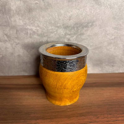 Mate Imperial ALGARROBO Virola Alpaca - Modelo 2