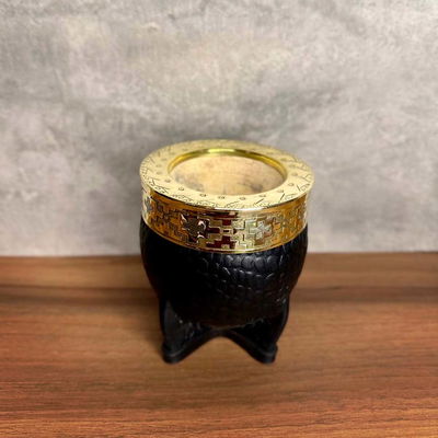 Mate Imperial PREMIUM, Virola Bronce, Cuero CROCCO - Modelo 6