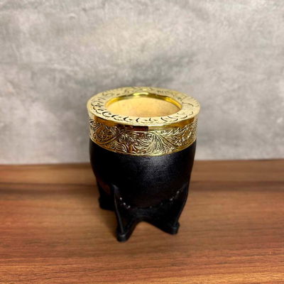 Mate Imperial PREMIUM, Virola Bronce, Cuero LISO - Modelo 8