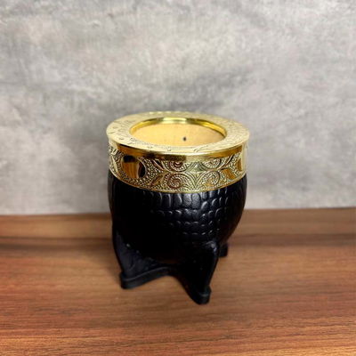 Mate Imperial PREMIUM, Virola Bronce, Cuero CROCCO - Modelo 2